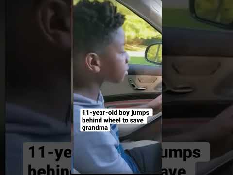 11-year-old boy saves grandmother #shorts