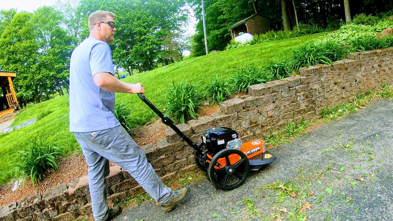 Save your Back While WeedWhacking! DR Trimmer Mower Pro YouTube