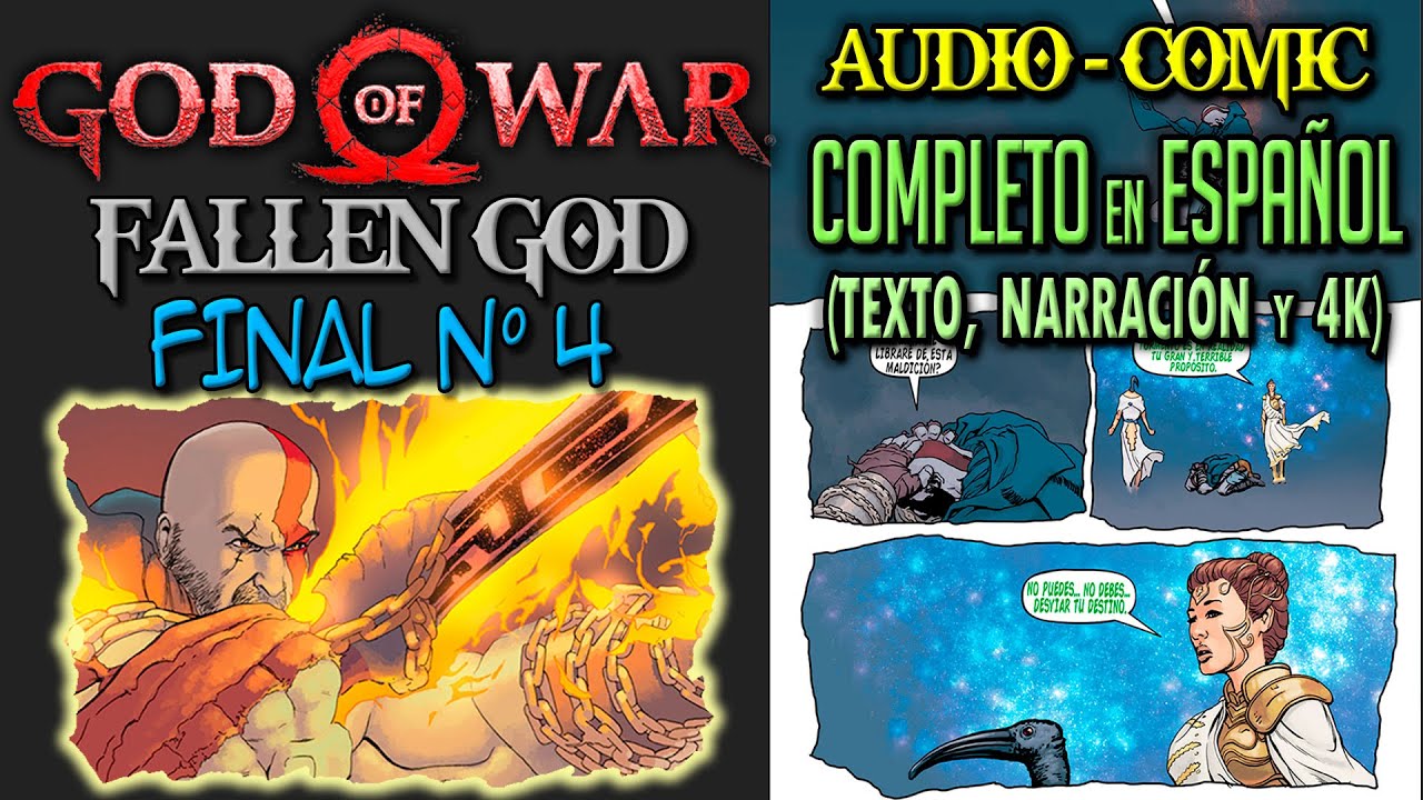 🔥GOD OF WAR: Fallen God Nº4 COMPLETO en ESPAÑOL (Texto y Voces)😲AUDIO