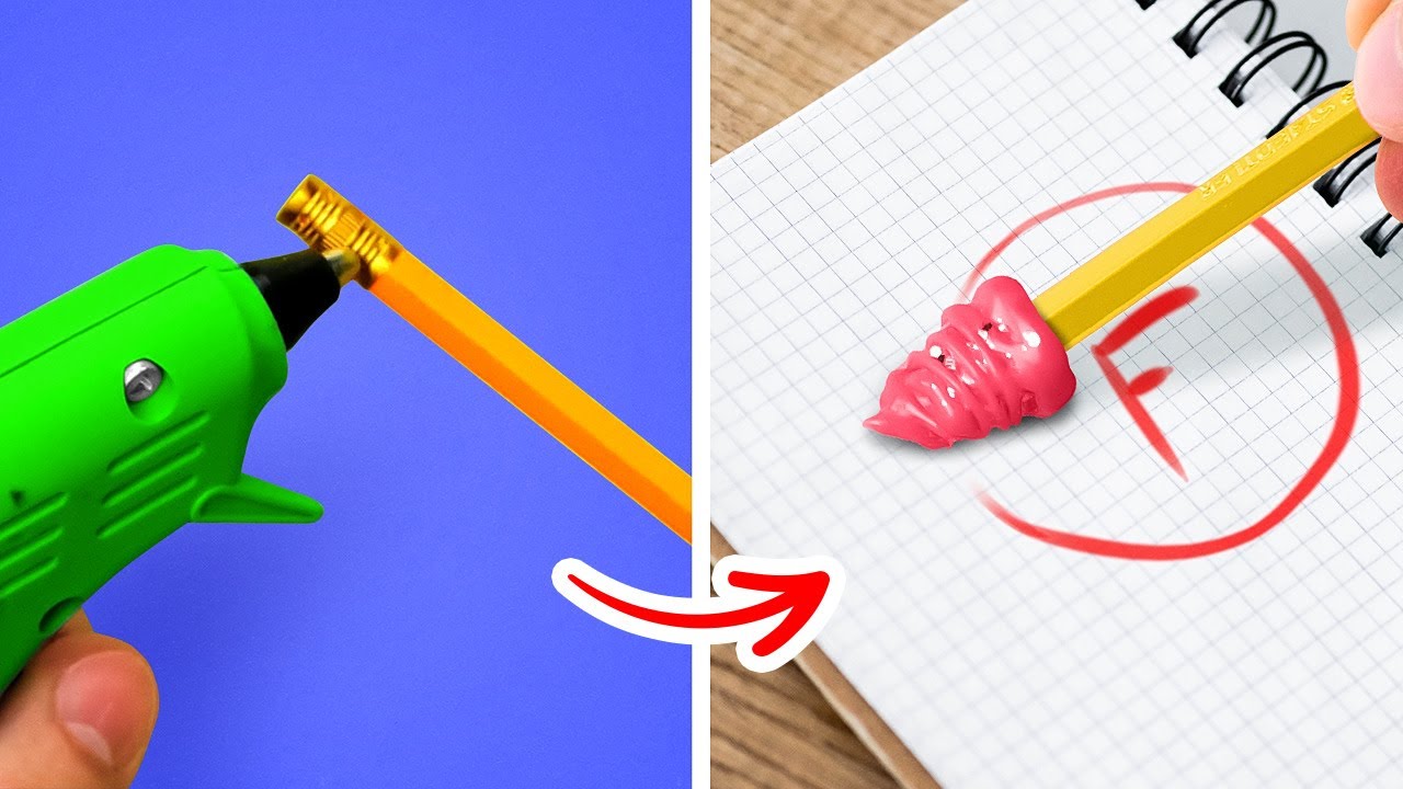 50 CREATIVE SCHOOL HACKS AND CRAFTS EVERY STUDENT SHOULD KNOW - YouTube
