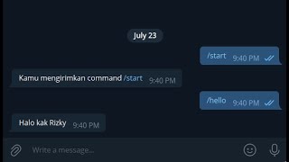 Demo Hasil Membuat Bot Telegram Sederhana Menggunakan PHP