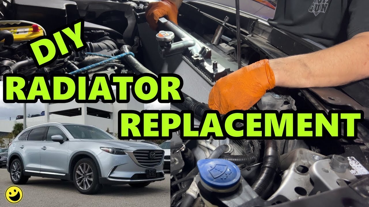 Как заменить радиатор в Mazda CX-9 с 4-цилиндровым 2,5-литровым турбодвигателем 2016–2023 годов в...