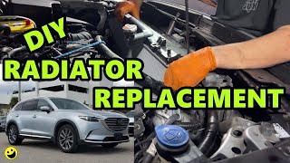 How To Replace a Radiator in a Mazda CX-9 4-Cyl 2.5 Liter Turbo Engine 2016 - 2023
