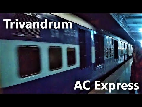 22207 Thiruvananthapuram Chennai Central SUPER AC Express with Rare ICF blue Coaches and Generator