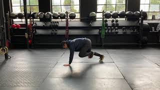 Contralateral toe touch