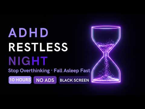 ADHD Brown Noise for Restless Nights 🌙 | When Your Body Won't Rest | 10 Hours Black Screen