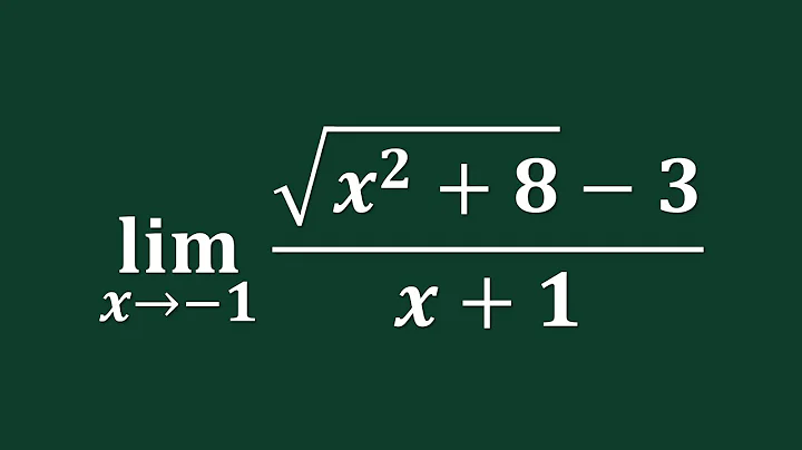 【詳細解題動畫】提要 [★極限]：Compute the limit of [(x² + 8)¹⸍²  – 3]/(x + 1) as x → –1｜授課老師：中華大學土木系呂志宗特聘教授
