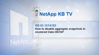 How to disable aggregate snapshots in clustered Data ONTAP