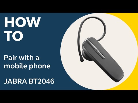 How to connect (pair) Jabra BT2046 to a mobile device.