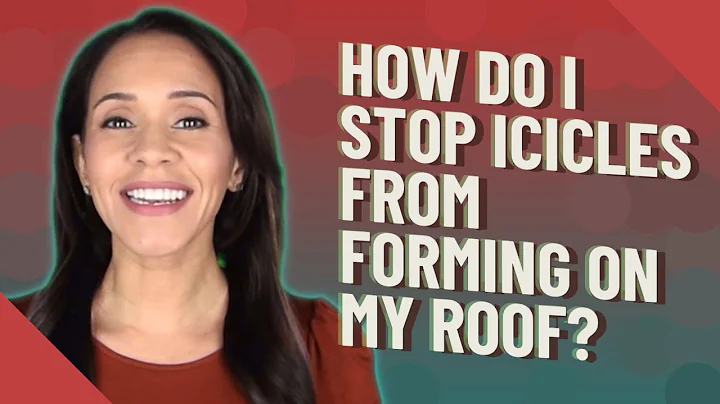 How do I stop icicles from forming on my roof?