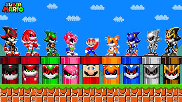 What if Super Mario had Custom Pipes All Metal Sonic Characters?