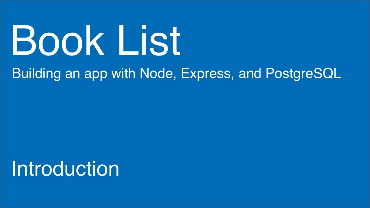 Intro Video - Creating Book List - YouTube
