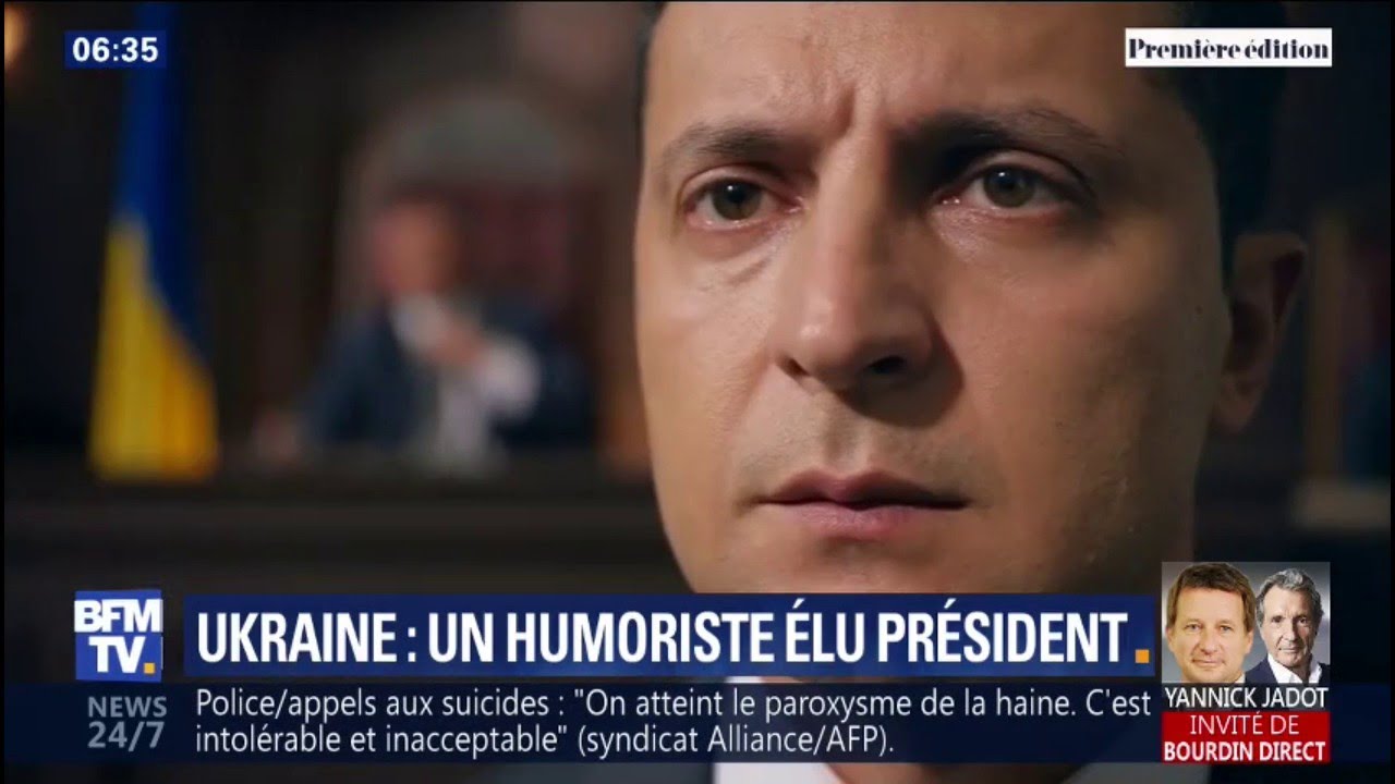 De la fiction à la réalité, l'humoriste Volodymyr Zelensky devient le nouveau président de l'Ukraine bfmtv i shot the sheriff