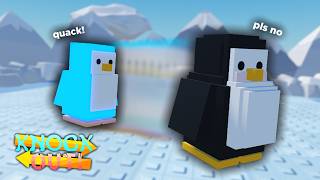 Pushing Penguin in Antarctica! (Roblox Knockout!)