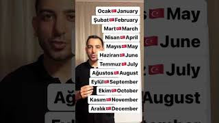 MONTHS OF THE YEAR IN TURKISH🇹🇷 #türkçe #turkish