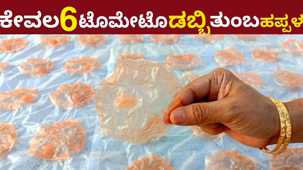 ಕೇವಲ 6 ಟೊಮೆಟೊ ಡಬ್ಬಿ ತುಂಬಾ ಸಂಡಿಗೆ 3 ವರ್ಷ ಕೆಡಲ್ಲ | Using 6 Tomato Prepare 200 Sundried Sandige