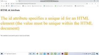 HTML id Attribute