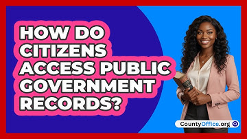How Do Citizens Access Public Government Records?