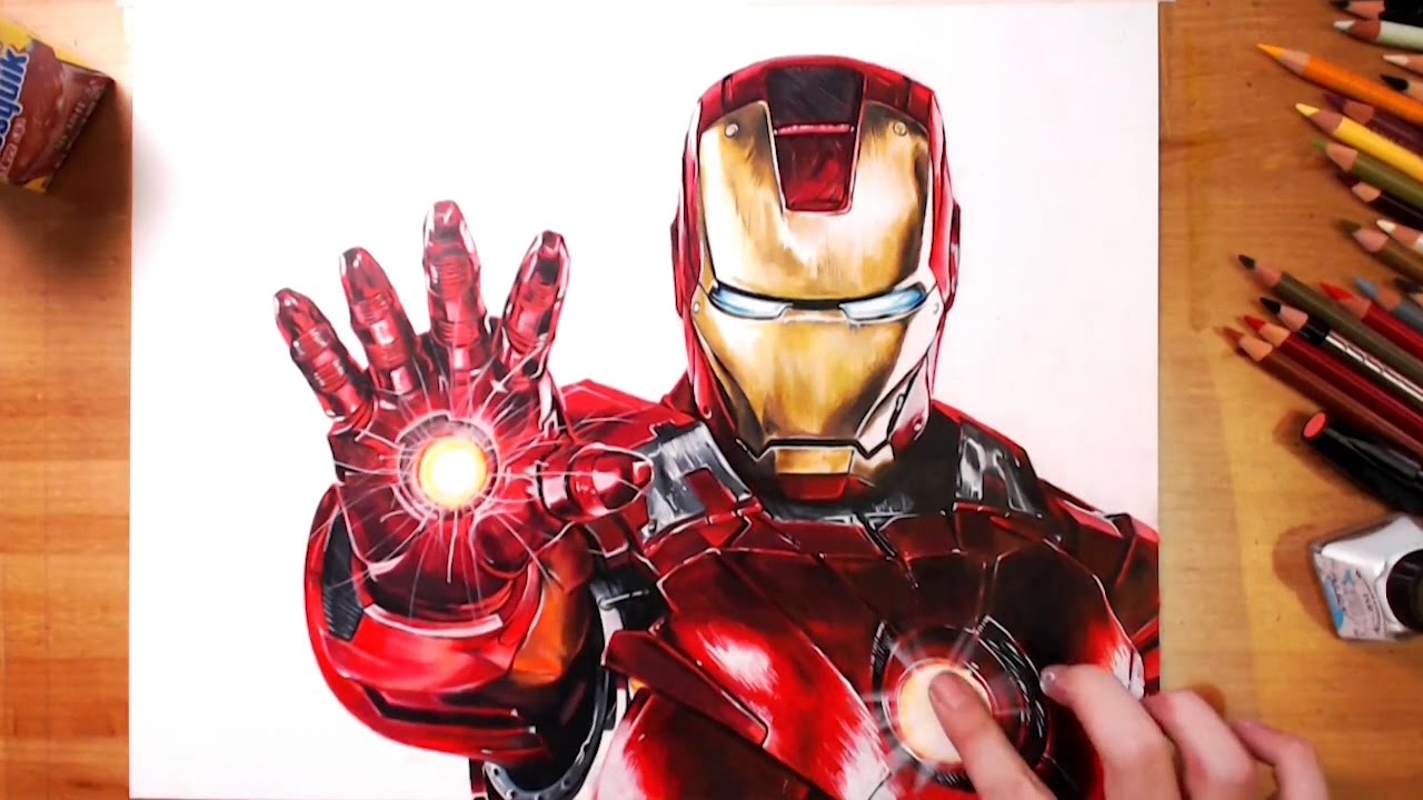 How to draw iron man | step-by-step | sketch - YouTube