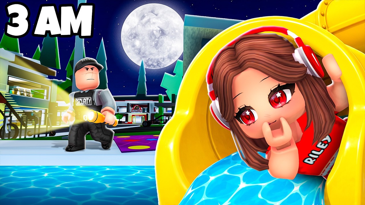 We Spent 24 Hours OVERNIGHT In A WATERPARK..(Brookhaven)