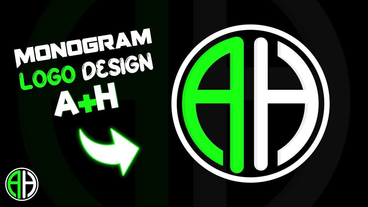 How to make AH logo design - Tech Pencil - Pixellab Tutorials