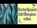Hair colourful  transformation/ Blue  green Hair colour