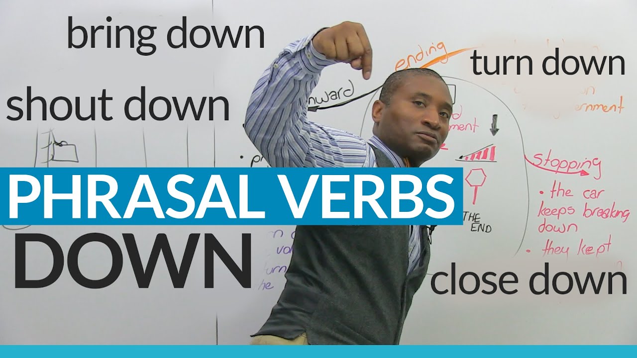 "DOWN" Phrasal Verbs in English: close down, bring down, break down...