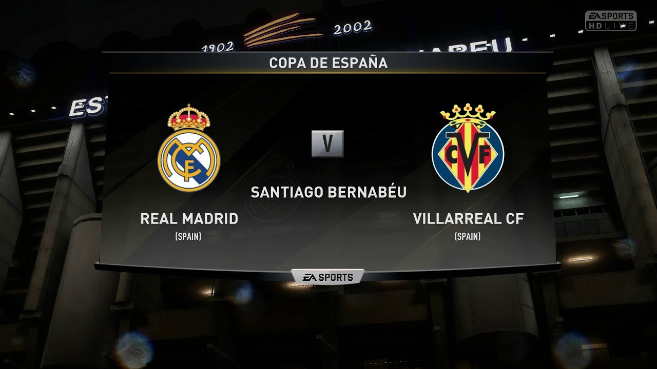 FIFA 18 Gameplay - Real Madrid vs Villarreal CF (Copa De España, Quarter-Final 1st leg/World Class)