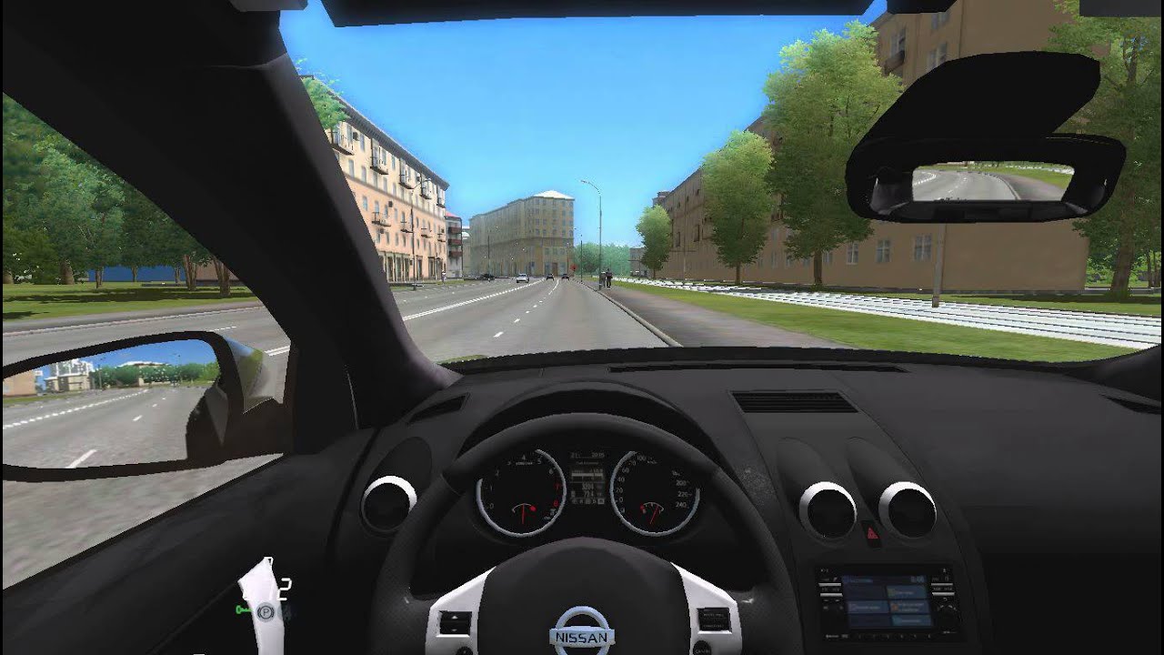 Nissan city car driving