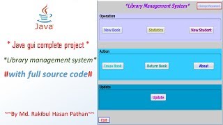Complete Java gui project || New book add coding part || library management system in java gui