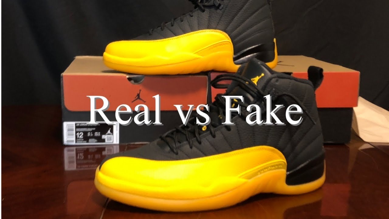 fake black and yellow 12s