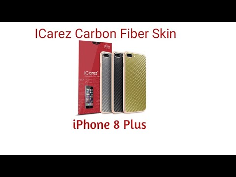 ICarez Carbon Fiber Back Skin Screen  Protector For iPhone 8 plus