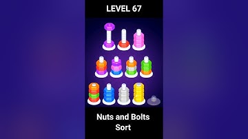 Nuts Sort Level 67 | Nuts and Bolts Games | #games #shorts #nutssort #nutsandbolts