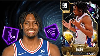 DARK MATTER TYRESE MAXEY GAMEPLAY!! MAXEY IS CRAZY IN NBA 2K24 MyTEAM