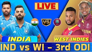 India vs West Indies 3rd ODI Live Score & Commentary | IND vs WI Live Score & Commentary, livescore