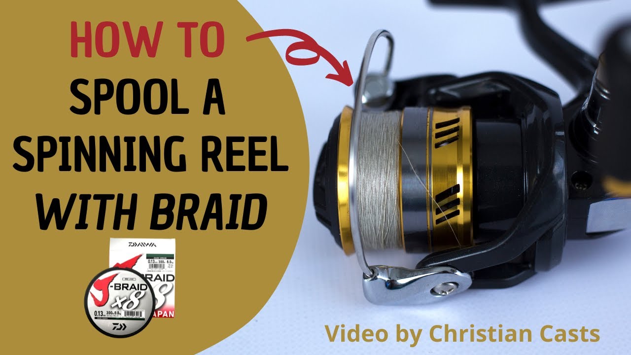 How to SPOOL a SPINNING REEL with BRAID, DAIWA J-Braid x8
