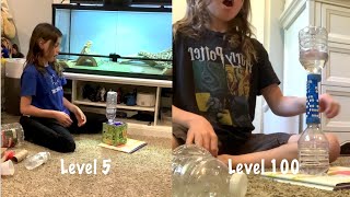 Bottle Flips But The Targets Get Smaller