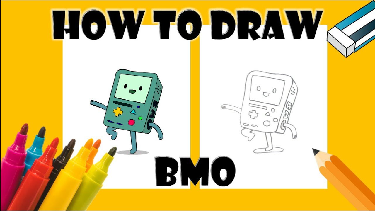 Lesson 1 - How to draw BMO (Adventure Time character)