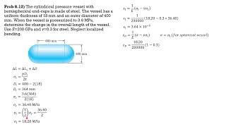 STRESSES on PRESSURE VESSELS, Examples 8.12 and 8.13