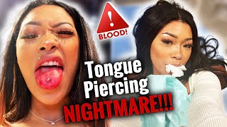 Tongue Piercing FAIL (ended up with stitches)