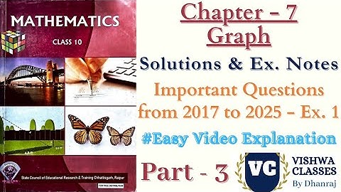 Class 10 Maths | Chapter 7 | Graph | Ex. 1 Solution & Ex. Notes Part - 3| CG Board SAGES SCERT CGBSE