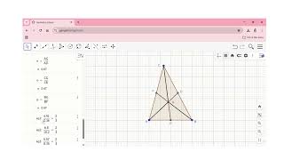 Geogebra ba đường trung tuyến đầy đủ