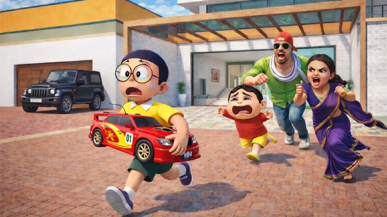 NOBITA NE SHINCHAN KI TOY CAR 🚗 CHURA KAR BHAG GAYA 💥 || indian theft auto simulator || 😱