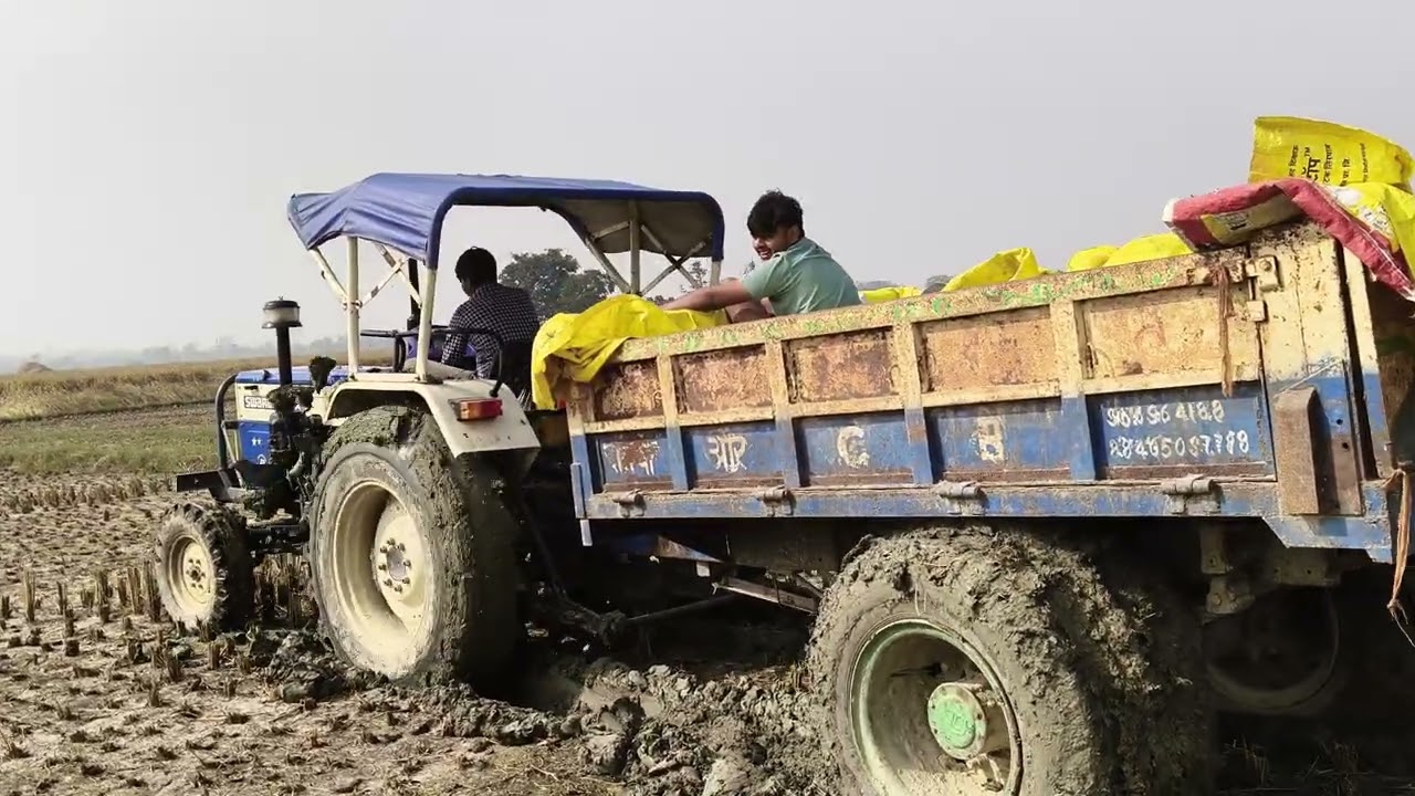 Aaj tractor troli lekar fash gya