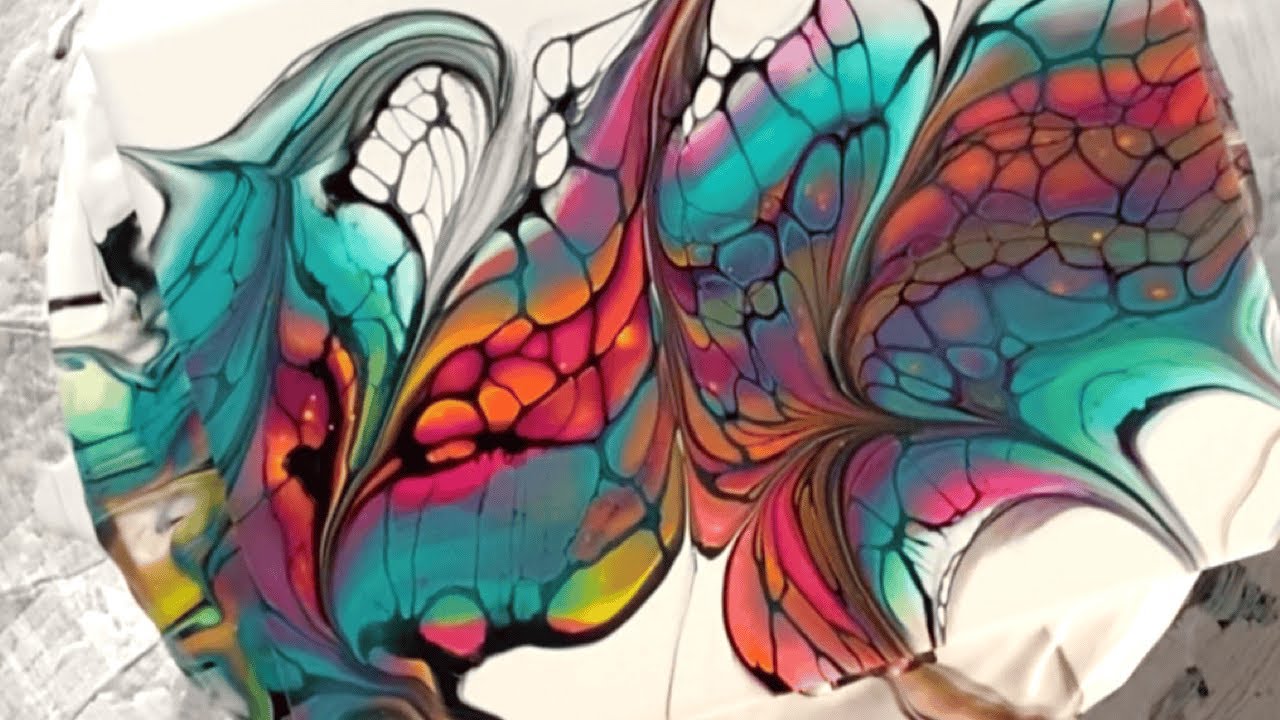 15 Colorful Dramatic Swipe Technique in Fluid Art Acrylic Pouring - YouTube