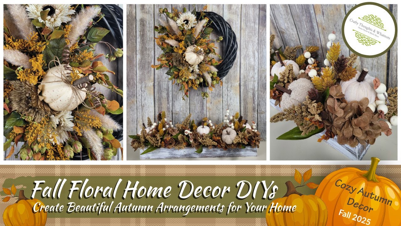 Осенние цветы своими руками. Осенний декор дома 2025.
