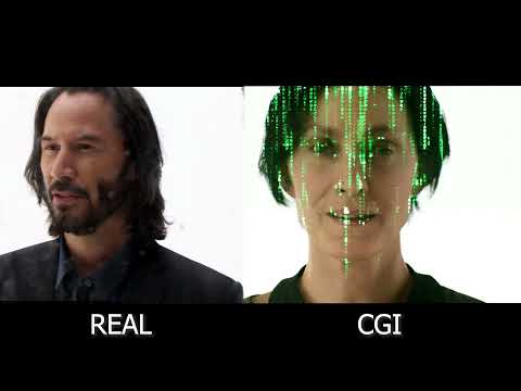 Real Keanu Reeves Real vs CGI - Matrix Awakens