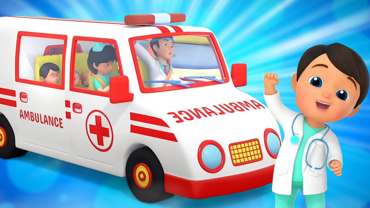 Ruedas de la ambulancia canción de carro de juguete para niños