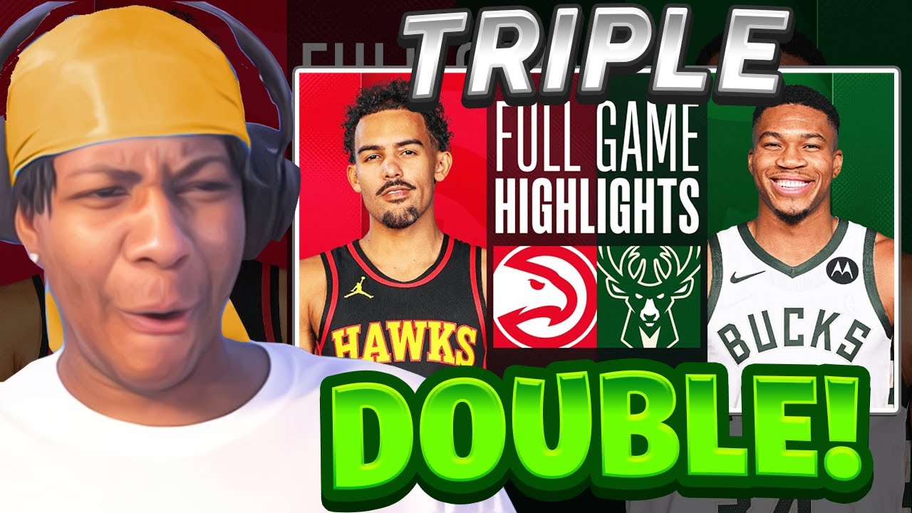 GIANNIS TRIPLE DOUBLE Lvgit Reacts To HAWKS At BUCKS FULL GAME