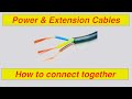 How to connect together an extension power cable/cord/lead